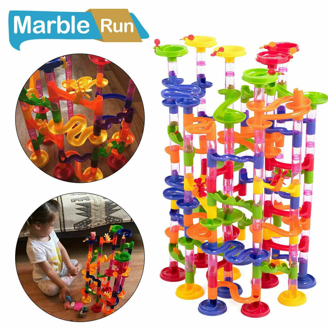 219PC MARBLE RUN RACE SET CONSTRUCTION BUILDING BLOCKS KIDS TOY GAME TRACK