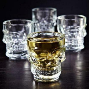 4 x Skull Shot Glasses Drinking Party Game