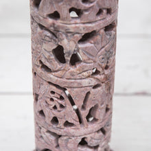 Charger l&#39;image dans la galerie, Incense Joss Stick Holder Hand carved Soapstone Elephant Tower Ornament Gift
