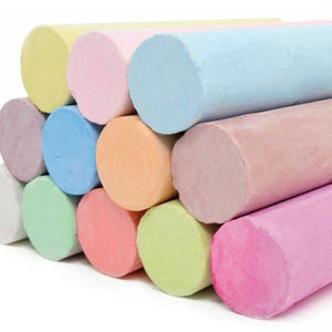 24 Giant Pavement Street Art Chalks Large Colour Sticks Craft School Play 5359