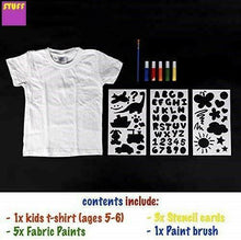 Carica l&#39;immagine nel visualizzatore di Gallery, Paint Your Own T-Shirt Fabric Paint Pens Kids Boys Girls T-SHIRT INCLUDED
