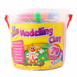 70pc Kids Modelling Clay Set Colour Plasticine Putty Strips Children Craft Play