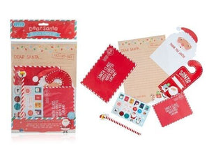 Kids Christmas List Letter to Santa Writing Kit Xmas Eve Kids Childrens 7 Pc Set