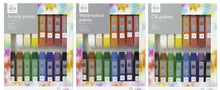 Load image into Gallery viewer, Watercolour Oil Acrylic Artist Paint School Set Art Hub  15 Vibrant Colours
