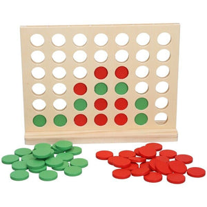 Connect 4 in a Row Four In A Line Family Fun Game Board Toy Present Gift Wooden