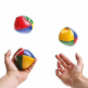 Juggling Balls 3 Classic Circus Clown Coloured Learn to Juggle Set Toy Game Gift