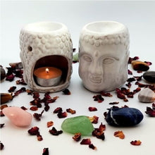 Cargar imagen en el visor de la galería, Oil Burner Wax Melt Tea Light Holder Aromatherapy Ceramic Buddha Ornament Gift
