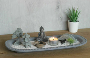 Buddha Zen Garden Tea Light Candle Holder Spiritual Home Decoration Ornament