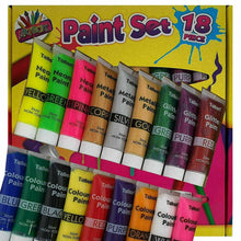 Load image into Gallery viewer, 18 Piece Paint Set Childrens Paint Set Non Toxic Kids Acrylic Paints 36ml tubes
