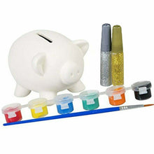 Cargar imagen en el visor de la galería, Paint Your Own Piggy Bank Set Paint Your Own Money Box Kids Savings Bank
