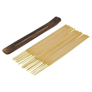 20 Incense Sticks and Wooden Holder Joss Sticks Ash Catcher Gift Home Burning