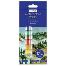 Load image into Gallery viewer, Watercolour Paint 12ml Large Tubes Art Craft 10 Colours Artist Painting Tray Set
