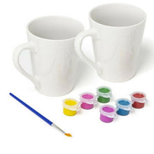 Carica l&#39;immagine nel visualizzatore di Gallery, Paint Your Own Mug Decorate Craft Kit Creative Children Personalised 2 X MUGS!
