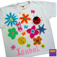 Carica l&#39;immagine nel visualizzatore di Gallery, Paint Your Own T-Shirt Fabric Paint Pens Kids Boys Girls T-SHIRT INCLUDED
