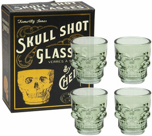 4 x Skull Shot Glasses Drinking Party Game