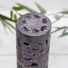 Charger l&#39;image dans la galerie, Incense Joss Stick Holder Hand carved Soapstone Elephant Tower Ornament Gift
