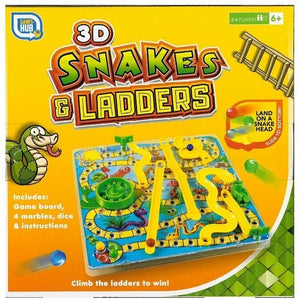 3D Snakes and ladders Kids Children's Board Game Traditional Family Toy