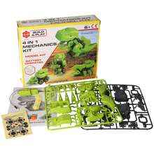 Load image into Gallery viewer, Make Your Own Walking Robot Dinosaur 4 in 1 Mechanics Kit
