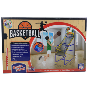 Childrens Indoor Outdoor Arcade Style Basketball Stand With Net Hoop Balls Pump