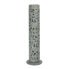 Charger l&#39;image dans la galerie, Incense Joss Stick Holder Hand carved Soapstone Elephant Tower Ornament Gift
