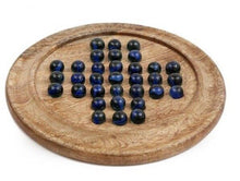 Lade das Bild in den Galerie-Viewer, Wooden Solitaire Game Wooden Board Games Solitaire Marble Game Mango Wood Gift
