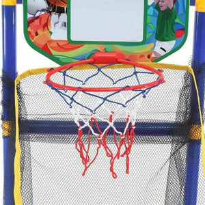 Childrens Indoor Outdoor Arcade Style Basketball Stand With Net Hoop Balls Pump