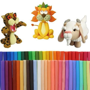 70pc Kids Modelling Clay Set Colour Plasticine Putty Strips Children Craft Play