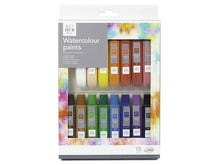 Carica l&#39;immagine nel visualizzatore di Gallery, Watercolour Oil Acrylic Artist Paint School Set Art Hub  15 Vibrant Colours
