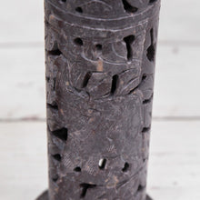 Charger l&#39;image dans la galerie, Incense Joss Stick Holder Hand carved Soapstone Elephant Tower Ornament Gift
