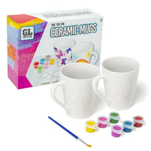 Lade das Bild in den Galerie-Viewer, Paint Your Own Mug Decorate Craft Kit Creative Children Personalised 2 X MUGS!
