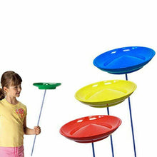 Carica l&#39;immagine nel visualizzatore di Gallery, Spinning Plates Set Of 3 With Sticks Outdoor Juggling Circus Trick Game Toy Play
