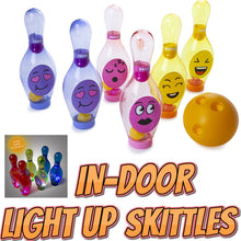 Carica l&#39;immagine nel visualizzatore di Gallery, Light Up Bowling LED Skittles Game Kids Childrens Boys Girls Fun Toy Present
