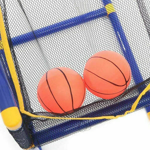 Childrens Indoor Outdoor Arcade Style Basketball Stand With Net Hoop Balls Pump