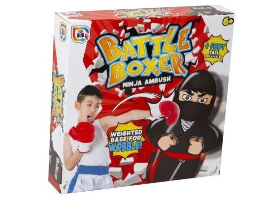 Kids Junior Boys Boxing Free Standing Punch Bag Set Children Inflatable Ninja