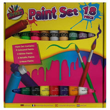 Load image into Gallery viewer, 18 Piece Paint Set Childrens Paint Set Non Toxic Kids Acrylic Paints 36ml tubes
