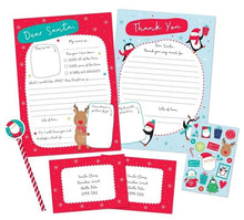 Charger l&#39;image dans la galerie, Kids Christmas List Letter to Santa Writing Kit Xmas Eve Kids Childrens 6 Pc Set
