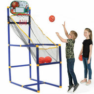 Childrens Indoor Outdoor Arcade Style Basketball Stand With Net Hoop Balls Pump