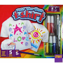 Carica l&#39;immagine nel visualizzatore di Gallery, Paint Your Own T-Shirt Fabric Paint Pens Kids Boys Girls T-SHIRT INCLUDED
