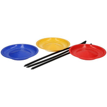 Charger l&#39;image dans la galerie, Spinning Plates Set Of 3 With Sticks Outdoor Juggling Circus Trick Game Toy Play
