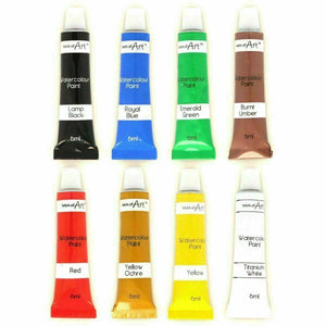 Watercolour Paint 12ml Large Tubes Art Craft 10 Colours Artist Painting Tray Set