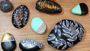 Rock Painting Set Paint Your Own Metallic Garden Rocks Creative Artist Art Creat