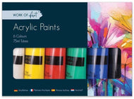 Acrylic Paints 6 x 75ml Paint Tube Art Artist School Crafts Painting Painter