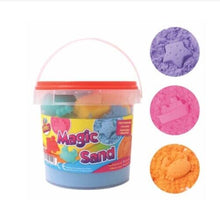 Load image into Gallery viewer, Magic Sand Beach Moulds Magic Childrens Kids Moving Play Set 1kg Tub 6 Moulds
