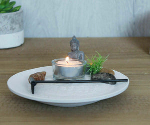 Buddha Zen Garden Tealight Candle Holder Home House Decoration