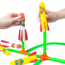 Load image into Gallery viewer, Light Up Double Stomp Air Rocket Launcher Kids Foam Toy Science Gift
