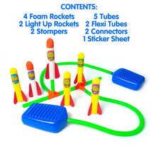 Load image into Gallery viewer, Light Up Double Stomp Air Rocket Launcher Kids Foam Toy Science Gift
