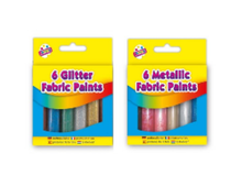 Load image into Gallery viewer, 12 x Fabric Paint Pens Metallic Glitter Kids Childrens Clothes Metallic Paints
