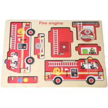 Load image into Gallery viewer, CHILDREN MINI LEARNING WOODEN PUZZLES JIGSAW EDUCATIONAL TOY VEHICLES
